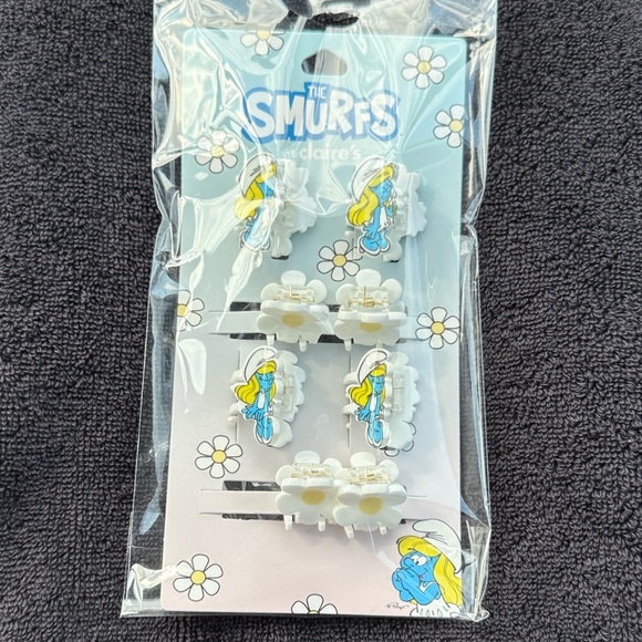 Claire’s The Smurfs Hair Mini Clips Set, 4 Smurfette, 4 Daisies - Picture 4 of 7